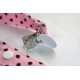 Pink Dots Pink Star Cord Dummy Clip/Holder/Pacifier /Holder/Strap for Baby