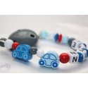 Two Car's Personalised Wooden Dummy clip / Chain