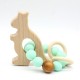 Wooden Baby Bracelet Animal Shaped Jewelry Teething For Baby Organic Wood Silicone Beads Baby Accessories Toys KANGURO