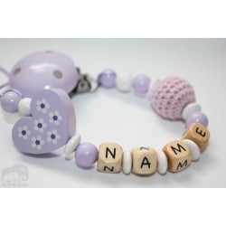 DAISY Personalised Wooden Dummy Clip / Chain