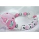 Foot Pink Personalised Wooden Dummy clip / Chain