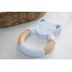 FOX Silicone Wood Teether | New Baby Teething Clip | Baby Boy Gift
