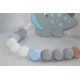 Dino Silicone baby Safe dummy Clips , Baby Teether, Silicone teether, Sensory Chew Toy ,