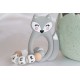 Baby Gift Newborn Teether Personalised Silicone Teething - GREY FOX
