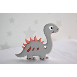 Silicone Baby Grey Dinosaur Teether