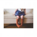 Raccoon Knee Socks - Mini Dressing Brown -S / 1-2 years