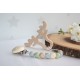 Natural Non Toxic Silicone / Wooden Teether dummy clip - Woodland Animals