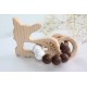 Deer Teether, Wooden Baby Teether Toy