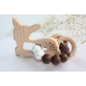 Deer Teether, Wooden Baby Teether Toy