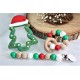 Christmas Tree ,Teething Set , Silicone Teether / Green