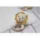 Lion Crochet baby teething rattle