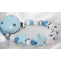 Two Star's Personalised Wooden Dummy Clip / Chain / Holder / Pacifier