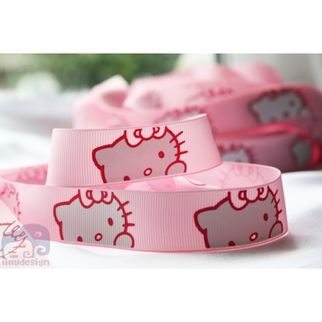 HELLO KITTY *- Face Printed Grosgrain Ribbon 22mm -Crafts