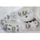 Glitter Crown White Personalised Wooden Dummy clip / Chain