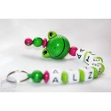 3D Frog Personalised Kids Keyrings