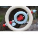 Red Train Wooden Natural Baby Rattle