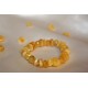 Genuine Baltic Amber Baby Teething Bracelet or Anklet in Mat Honey