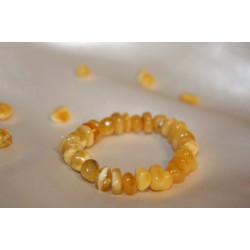Genuine Baltic Amber Baby Teething Bracelet or Anklet in Mat Honey